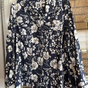 Croft&Barrow Navy/White Jacket 1X